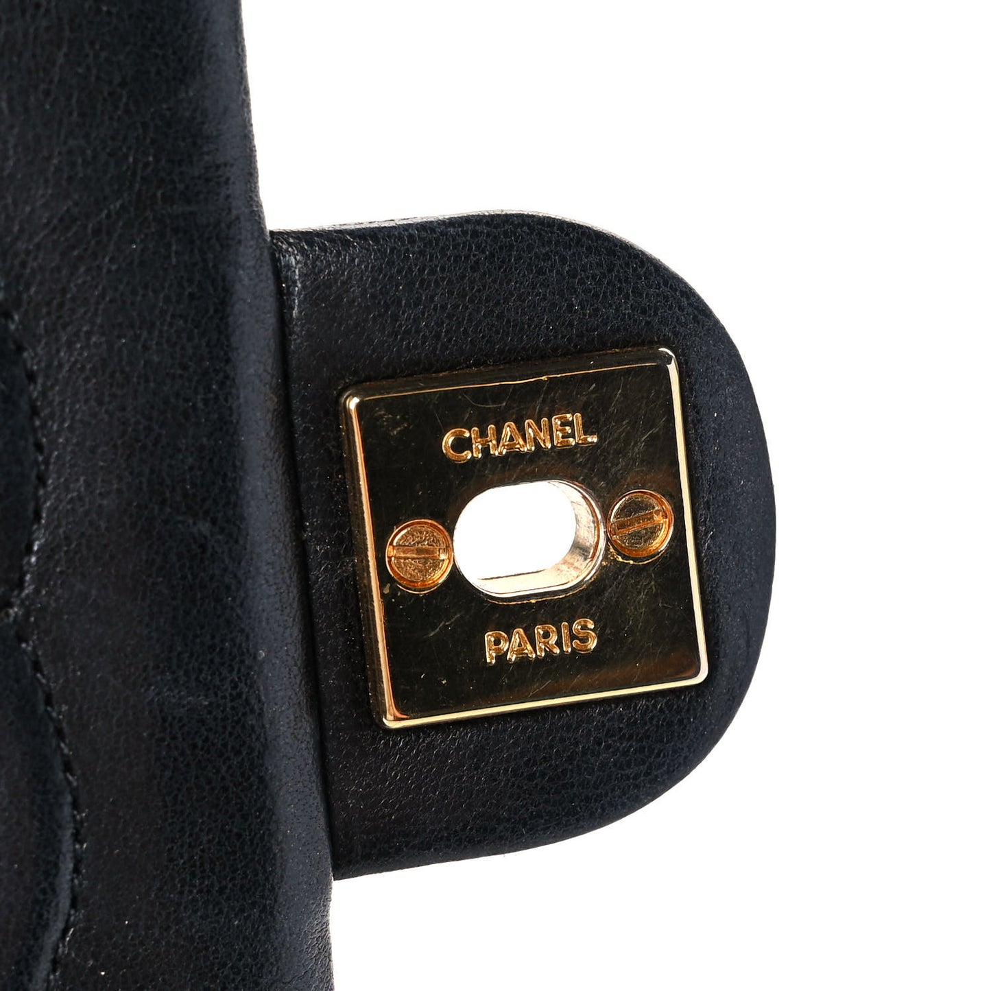 Lambskin Quilted Mini Square Flap Black