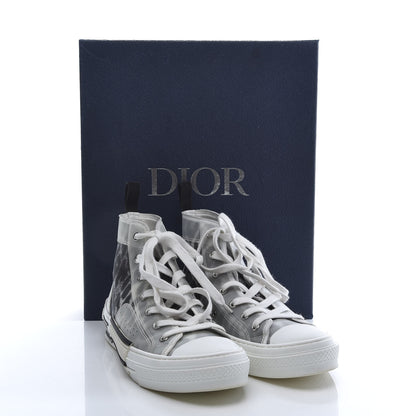 Christian Dior Canvas Leopard Print Mens B23 High Top Sneakers 40 White 9 of 9