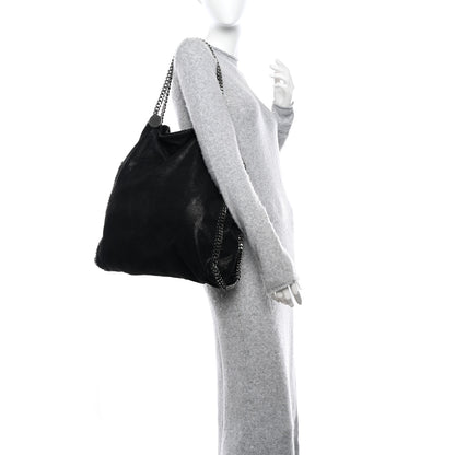 Stella McCartney Shaggy Deer Falabella Fold Over Tote Black 2 of 11