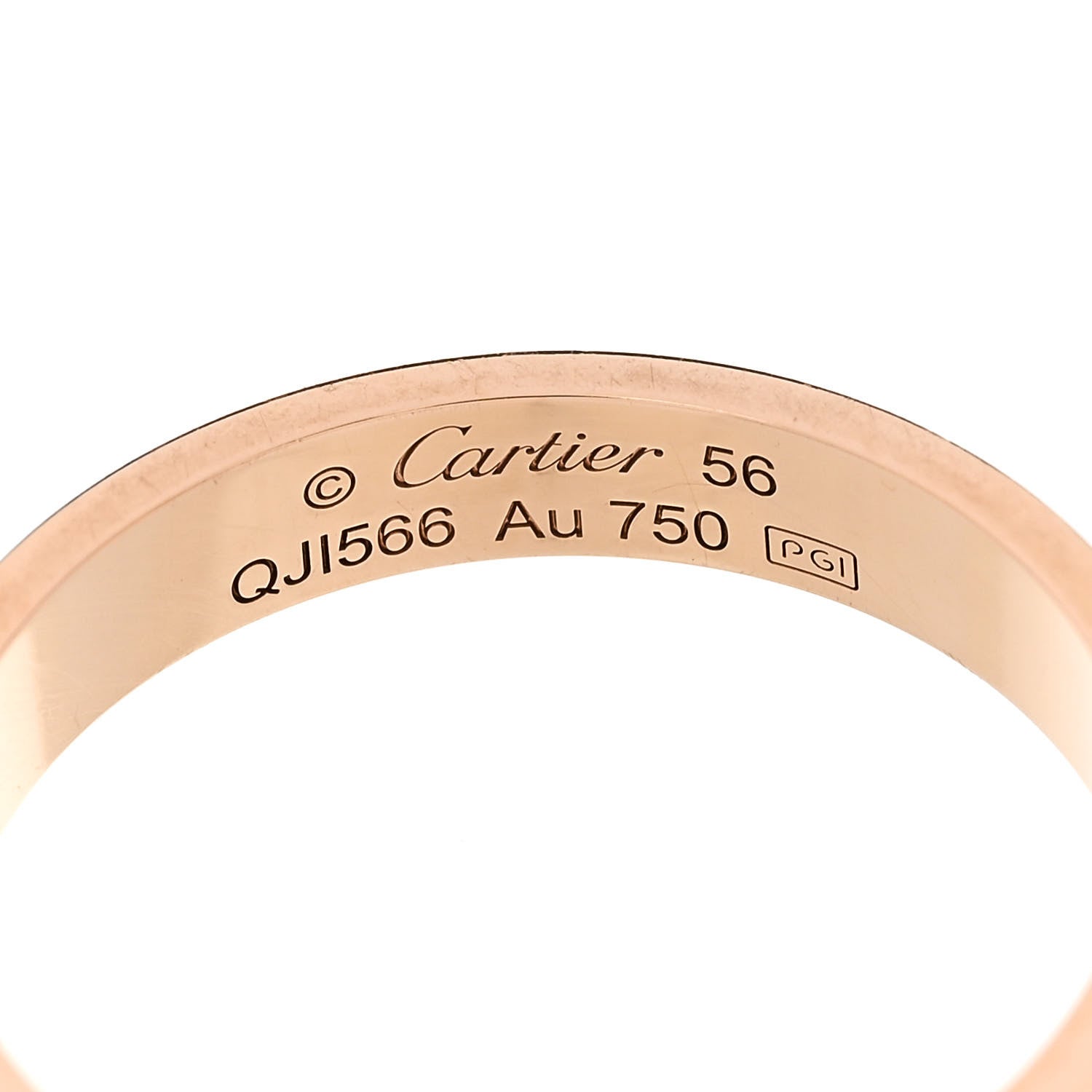 Cartier 18K Pink Gold 3.5mm LOVE Wedding Band Ring 56 7.5 4 of 5