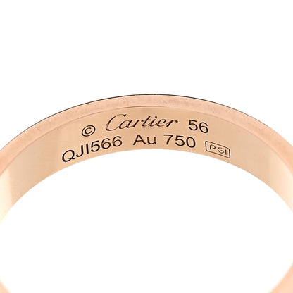 Cartier 18K Pink Gold 3.5mm LOVE Wedding Band Ring 56 7.5 4 of 5