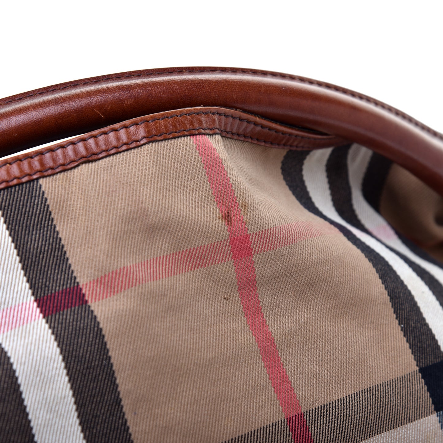 House Check Bridle Calfskin Medium Gosford Hobo Dark Tan