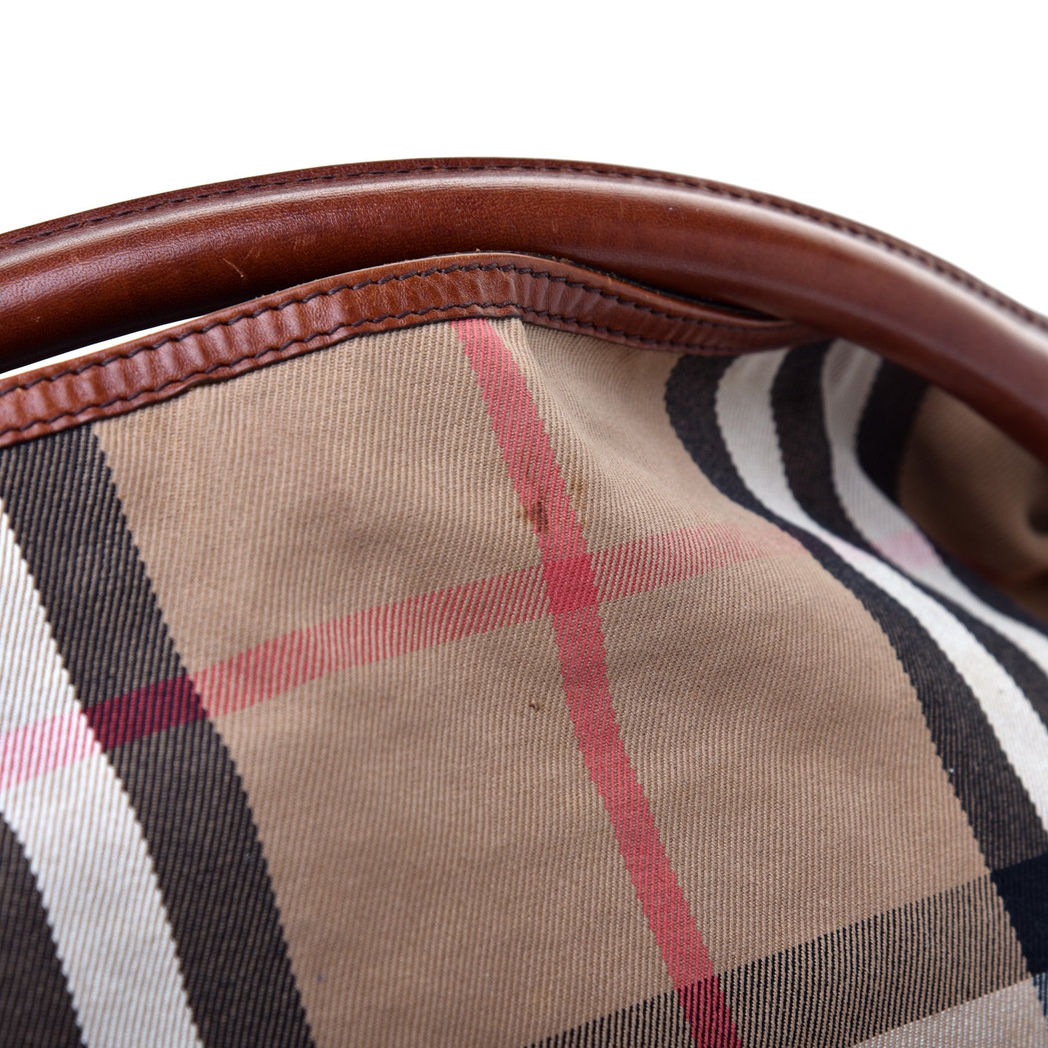Burberry House Check Bridle Calfskin Medium Gosford Hobo Dark Tan 11 of 11