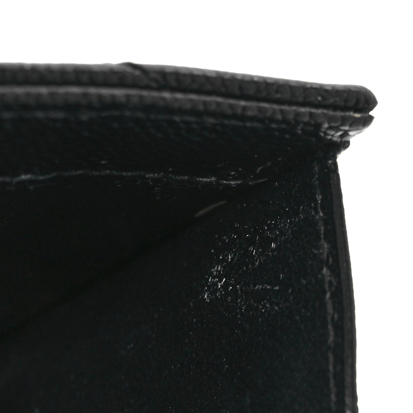 Grain De Poudre Matelasse Chevron Monogram Chain Wallet Black