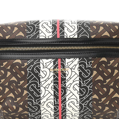 Burberry E-Canvas Monogram Stripe Medium Sonny Bum Bag Bridle Brown 8 of 10