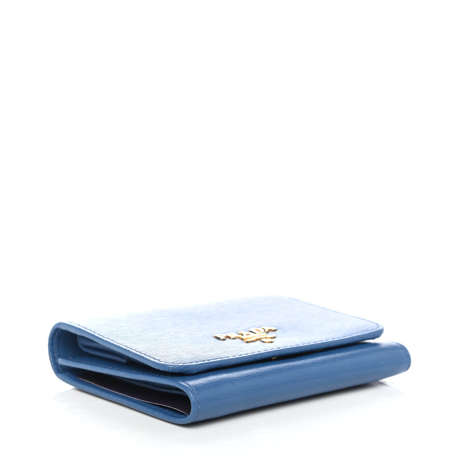 Prada Vitello Move Bi-Fold Wallet Blue 3 of 4