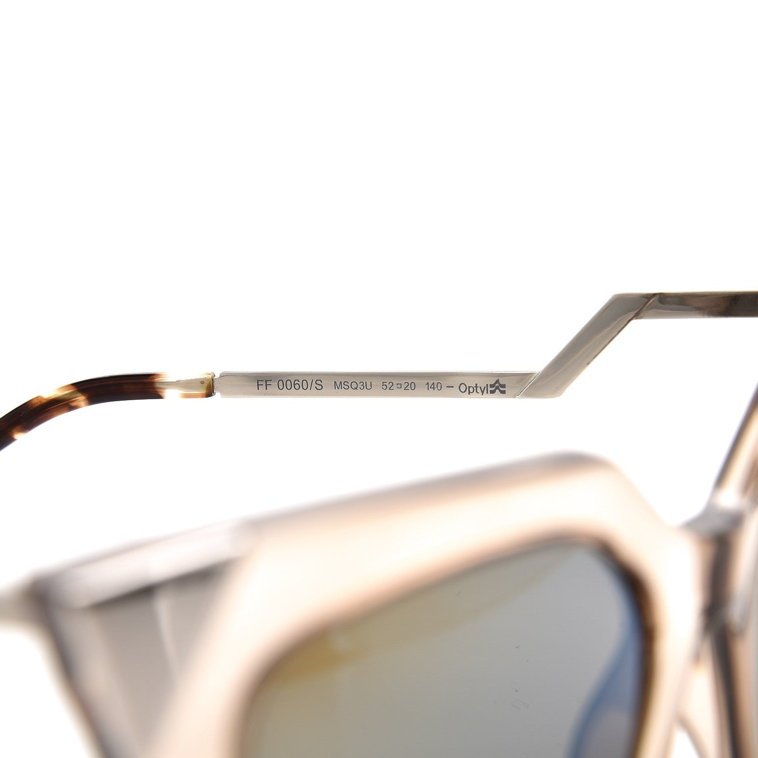 Fendi Iridia Cat Eye Sunglasses FF 0060/S Light Golden 5 of 7