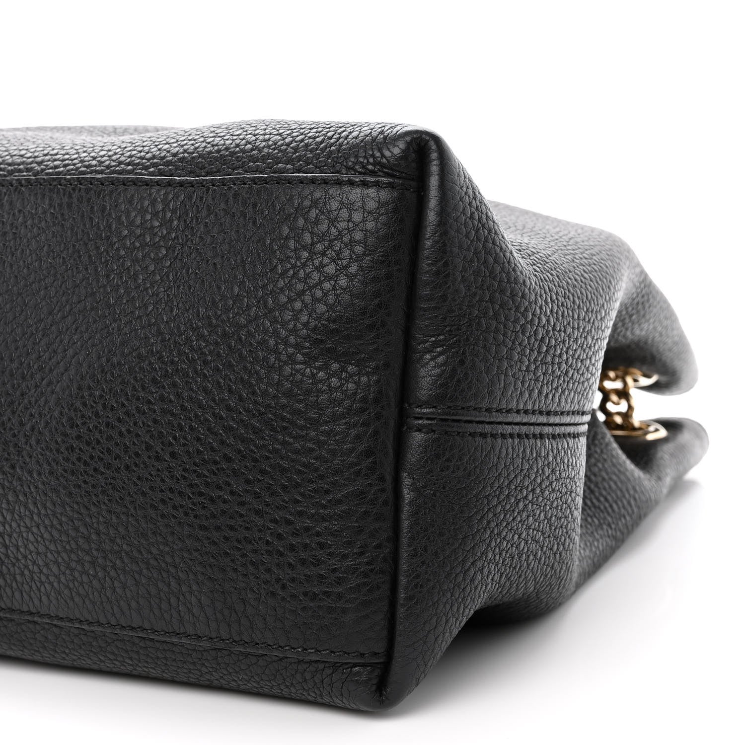 Gucci Pebbled Calfskin Medium Soho Chain Shoulder Bag Black 10 of 12