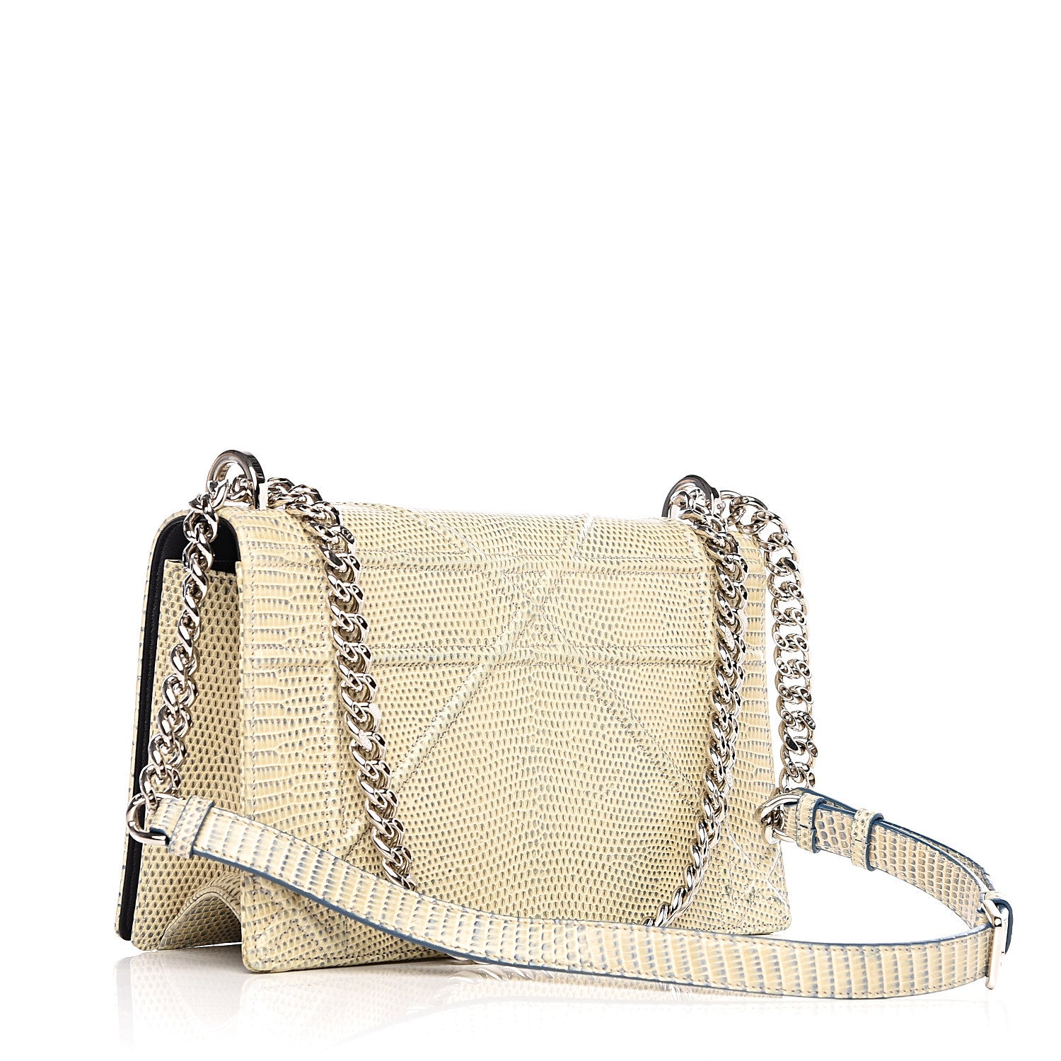 Christian Dior Lizard Medium Diorama Flap Bag Off White 2 of 10