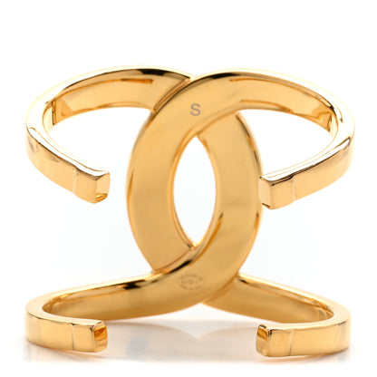 Chanel Metal Logo CC Cuff S Gold 3 of 6