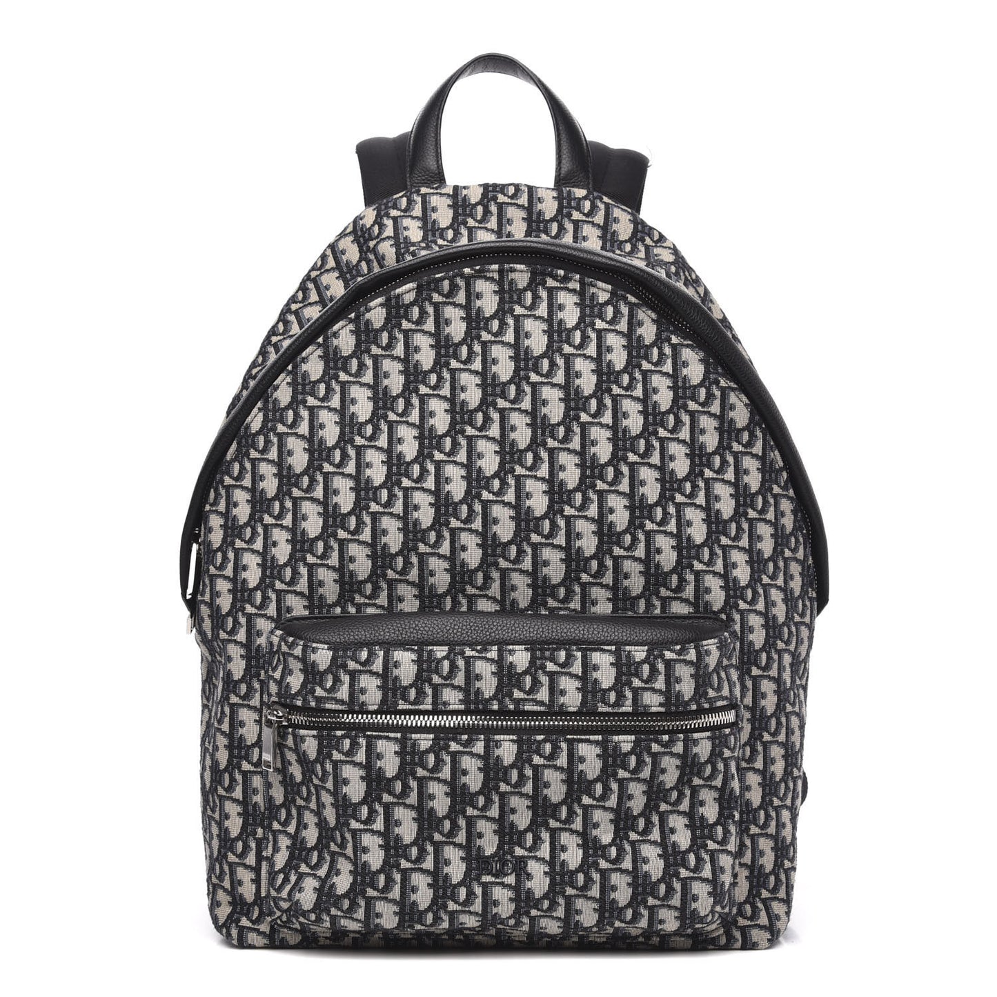 Oblique Calfskin Rider Backpack Beige Black