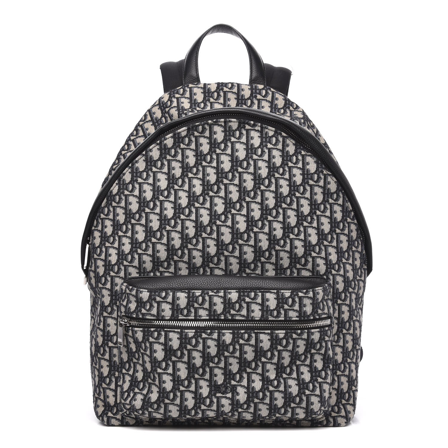 Christian Dior Oblique Calfskin Rider Backpack Beige Black 1 of 9