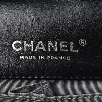 Chanel Glazed Calfskin Quilted Surpique 2.55 Reissue Flap Black 6 of 9