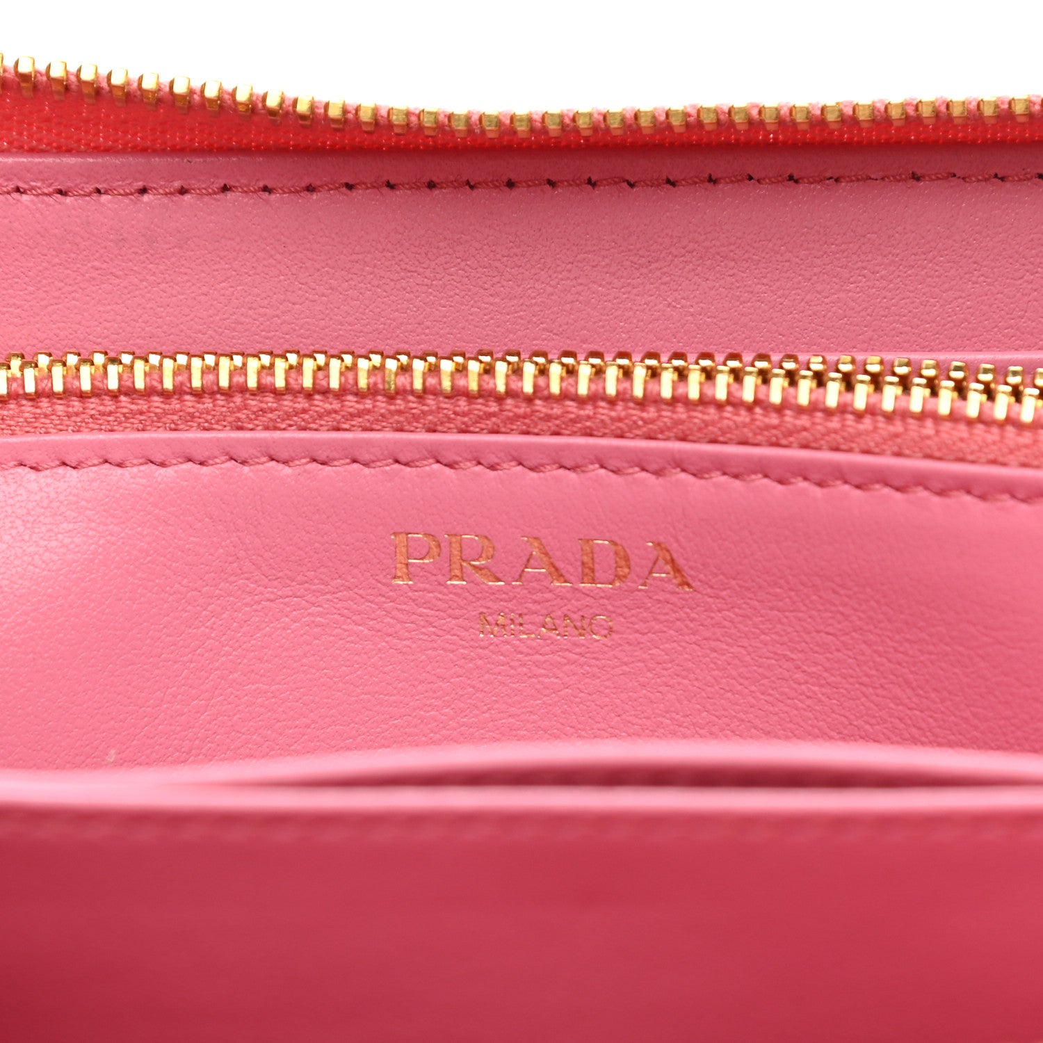Prada Vitello Move Zip Around Wallet Geranio 6 of 7
