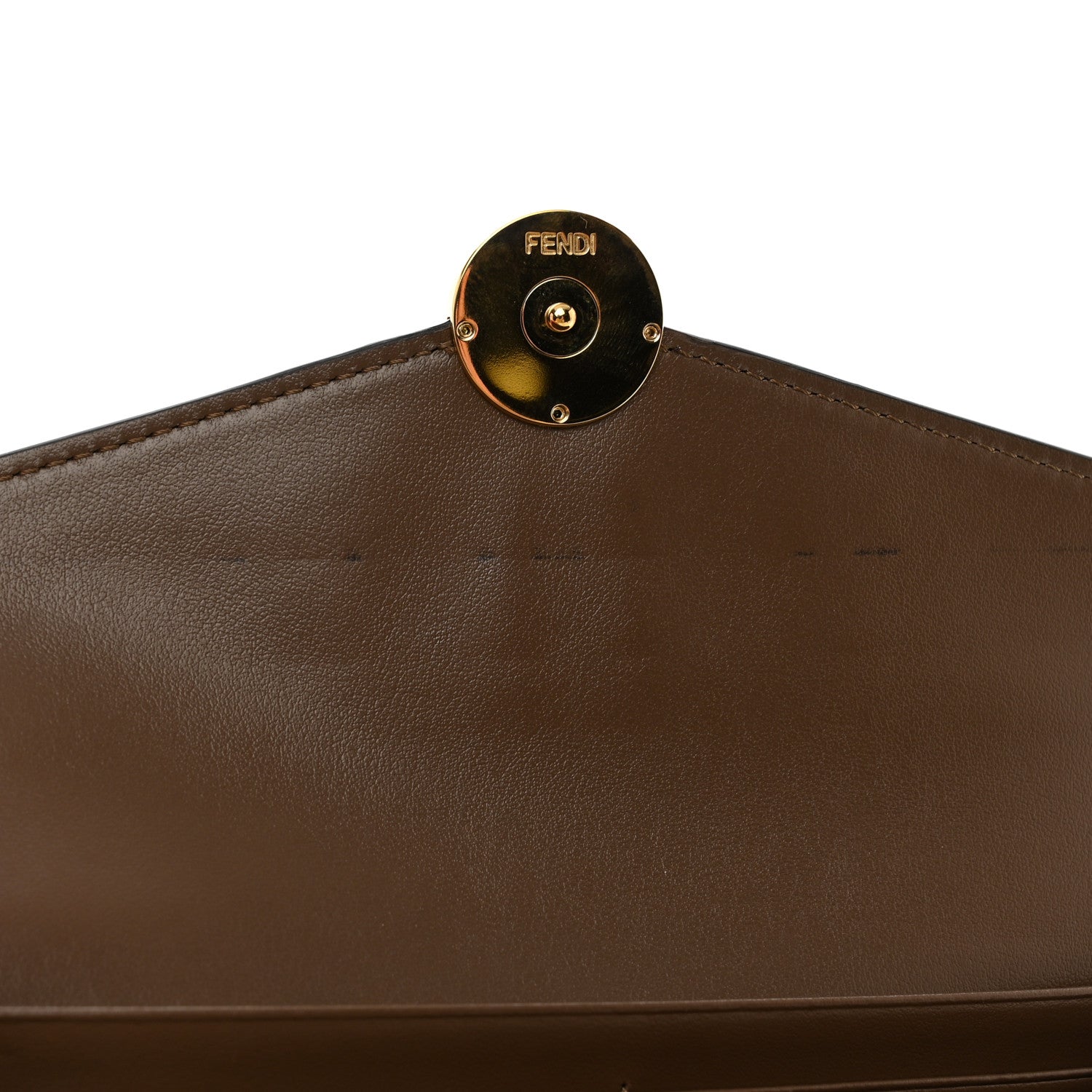 Fendi Vitello Soft F is Fendi Bi-Color FF 1974 Embossed Continental Envelope Wallet Maya Black 9 of 12