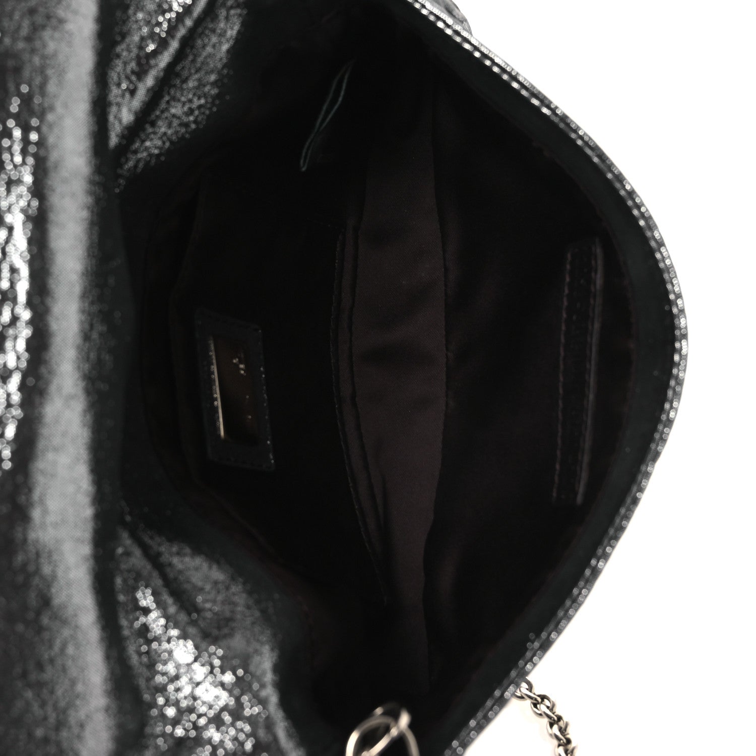 Fendi Metallic Calfskin Mia Pochette Silver 5 of 13