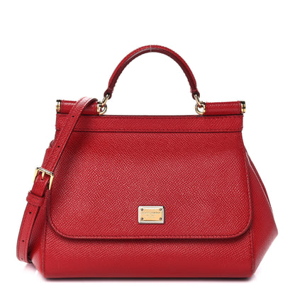 Dolce & Gabbana Dauphine Mini Miss Sicily Satchel Dark Red 1 of 12