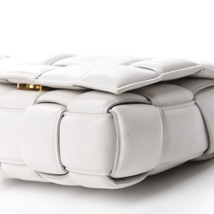Bottega Veneta Lambskin Maxi Intreccio Padded Chain Cassette Crossbody Bag White 7 of 13