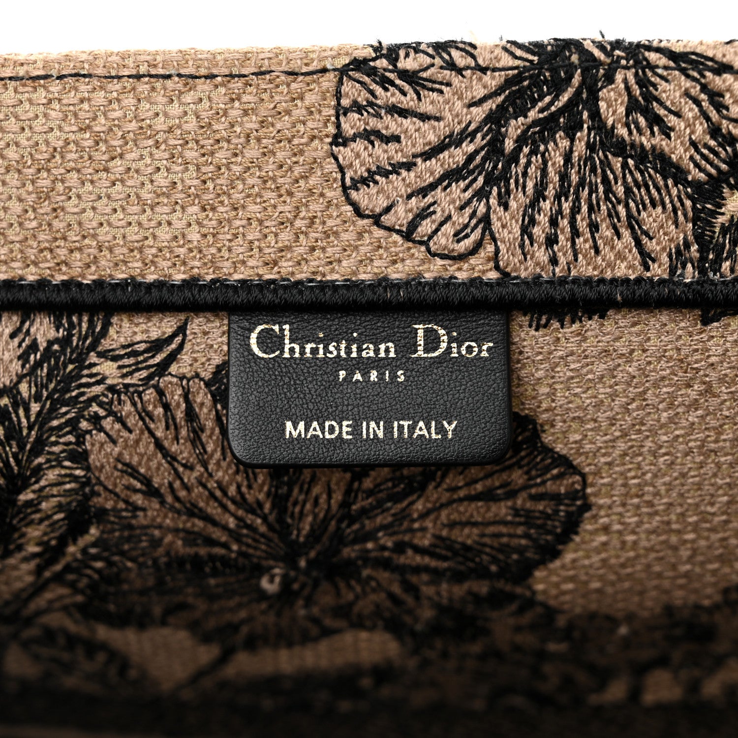 Christian Dior Canvas Embroidered Large Dioriviera Toile De Jouy Book Tote Black 6 of 12