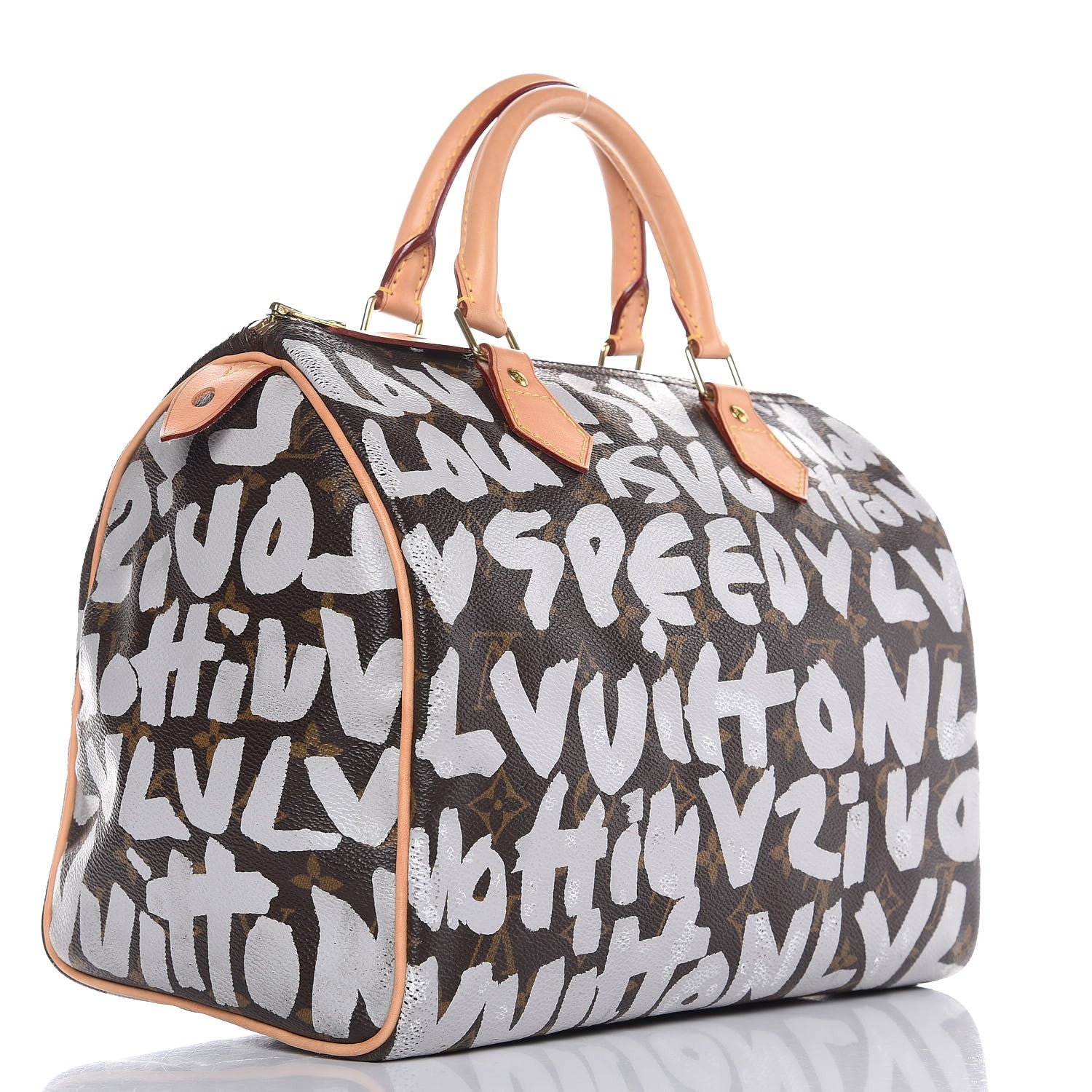 Louis Vuitton Monogram Graffiti Speedy 30 Silver 3 of 19