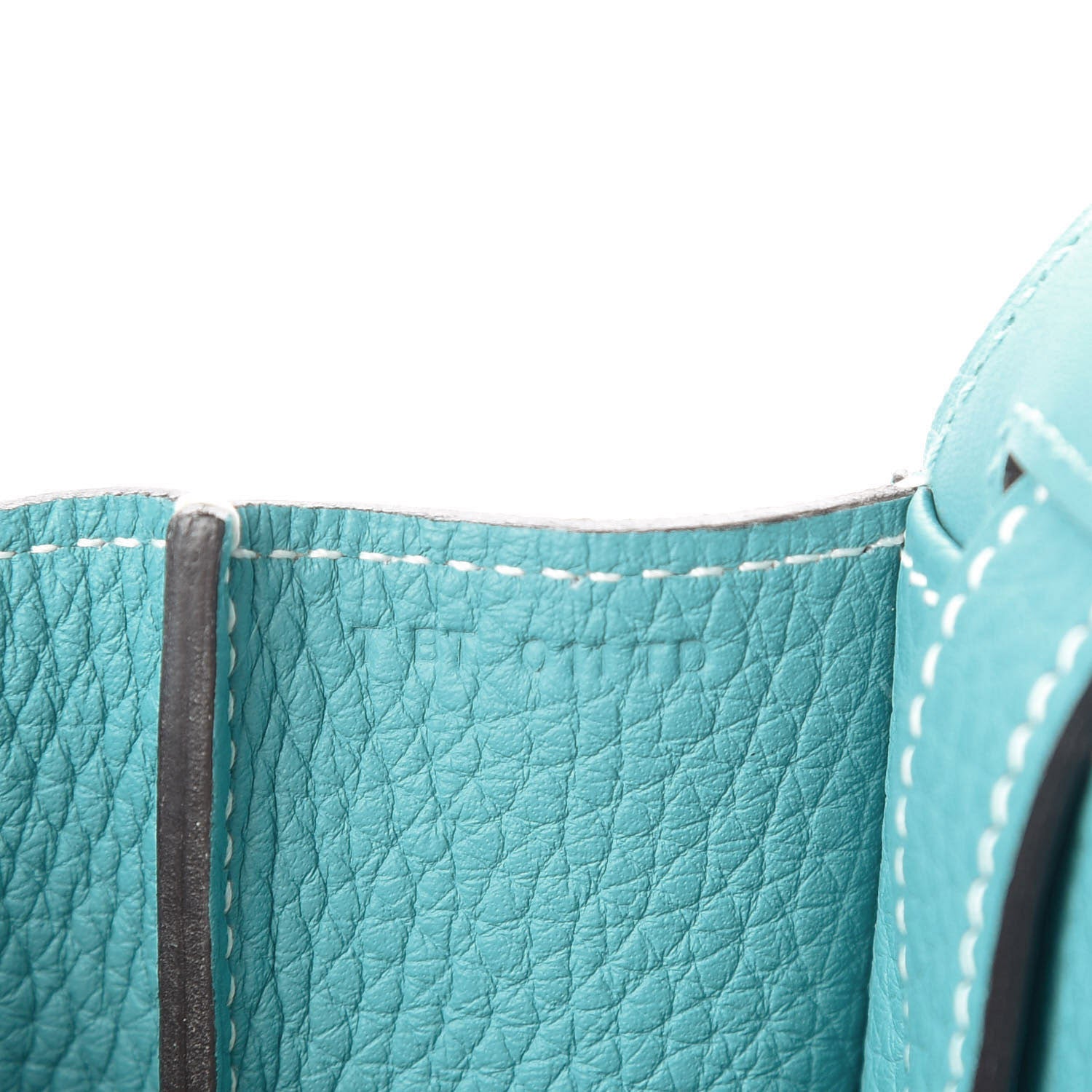 Hermes Taurillon Clemence Halzan 31 GM Bleu Jean 10 of 14