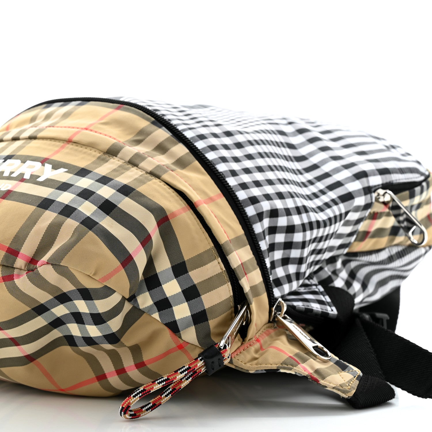 Burberry Nylon Rex Vintage Check Convertible Backpack Bum Bag Archive Beige Grey 9 of 15