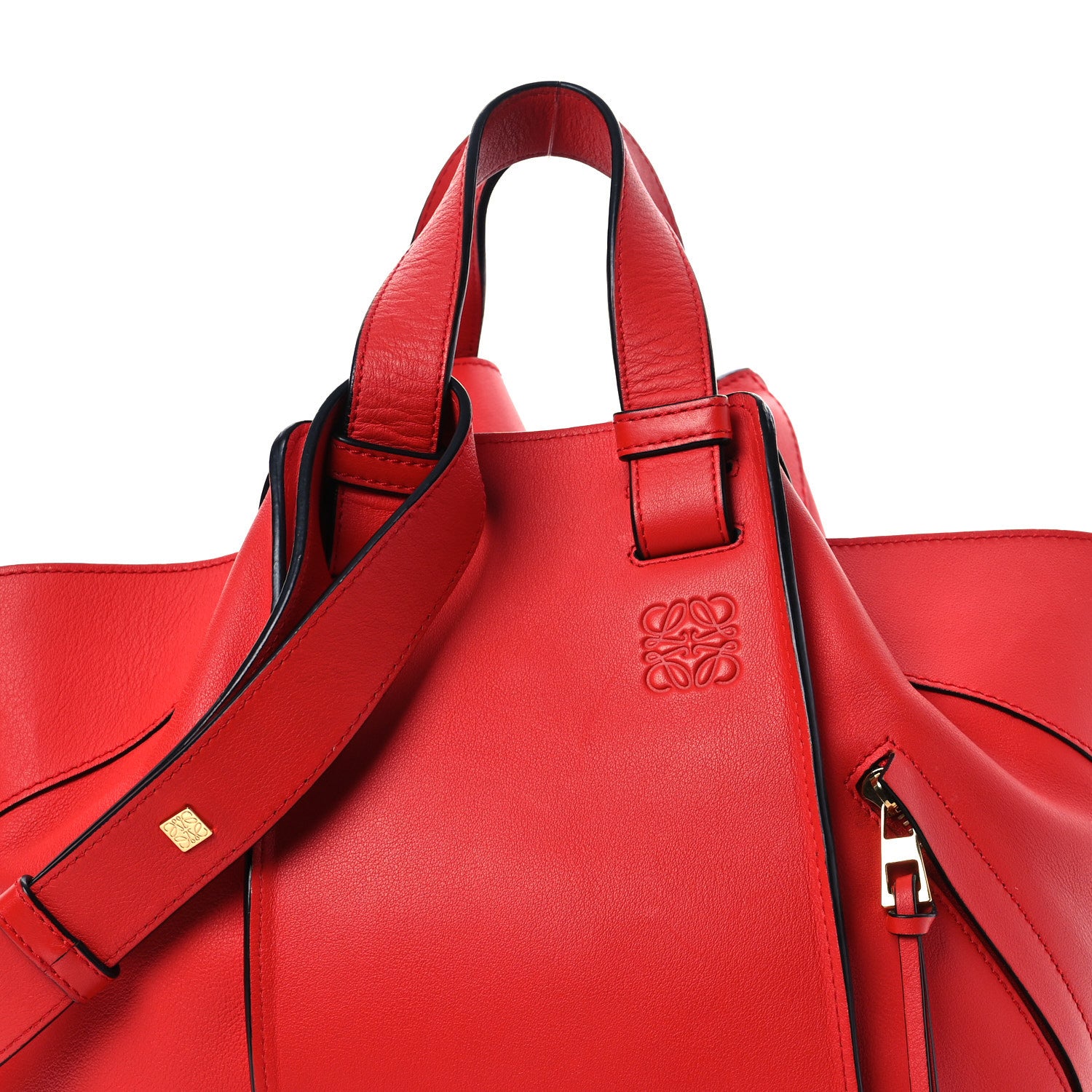 Loewe Calfskin Medium Hammock Shoulder Bag Scarlet Red 8 of 17