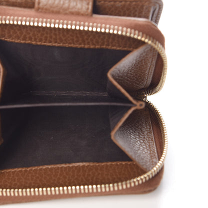Gucci Monogram Dollar Calfskin Zip Around French Wallet Beige Ebony Tabacco 5 of 11