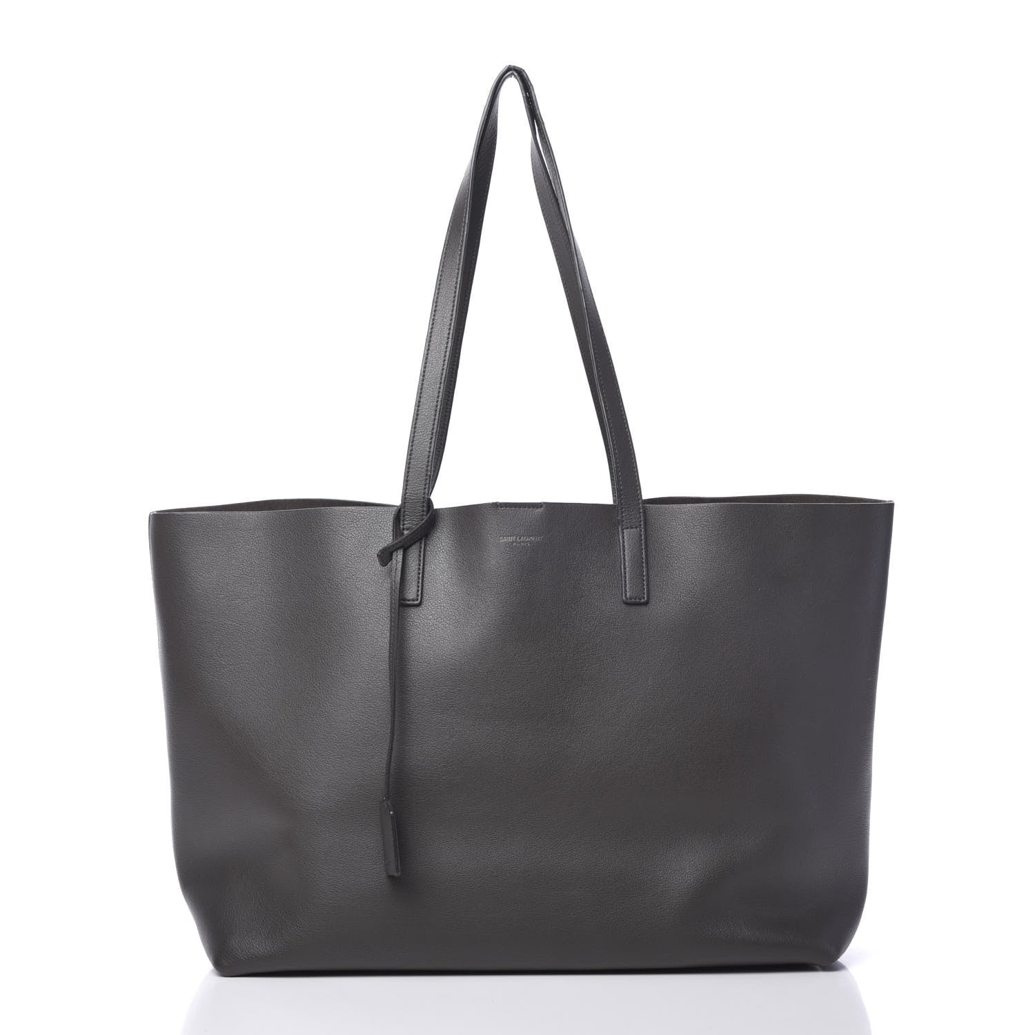 Saint Laurent Calfskin Large Shopping Tote Dark Grey 2 of 16