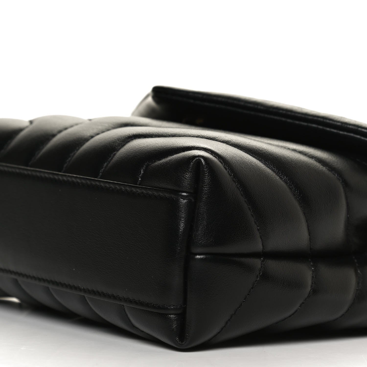 Saint Laurent Calfskin Y Quilted Monogram Toy Loulou Crossbody Bag Black 10 of 15
