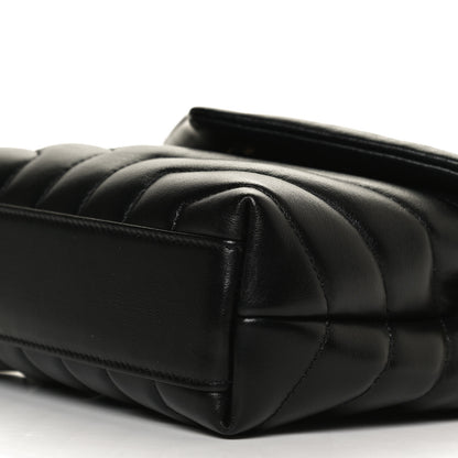 Saint Laurent Calfskin Y Quilted Monogram Toy Loulou Crossbody Bag Black 10 of 15