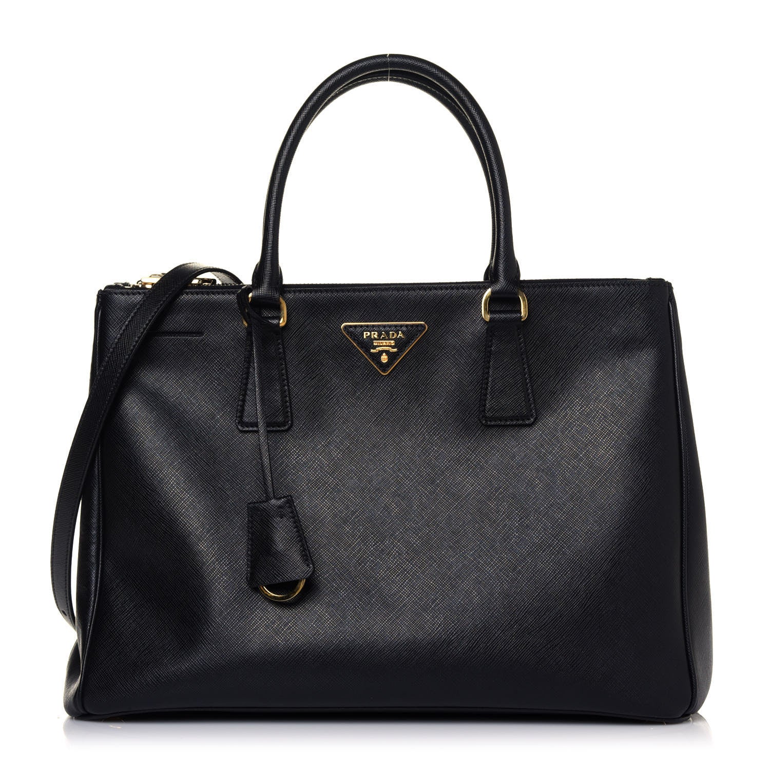 Prada Saffiano Large Galleria Double Zip Tote Black 1 of 11