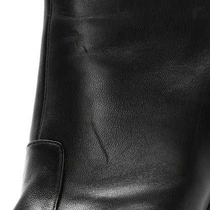 Chanel Lambskin Patent CC Cap Toe Platform Ankle Boots 39 Black 9 of 11