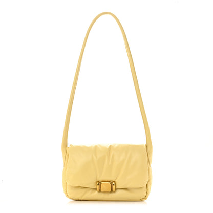Bottega Veneta Paper Calfskin Puffy Flap Butter Brass 1 of 12