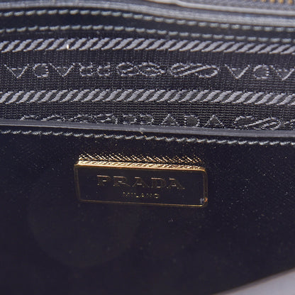 Prada Saffiano Vernice Open Promenade Tote Black 6 of 9