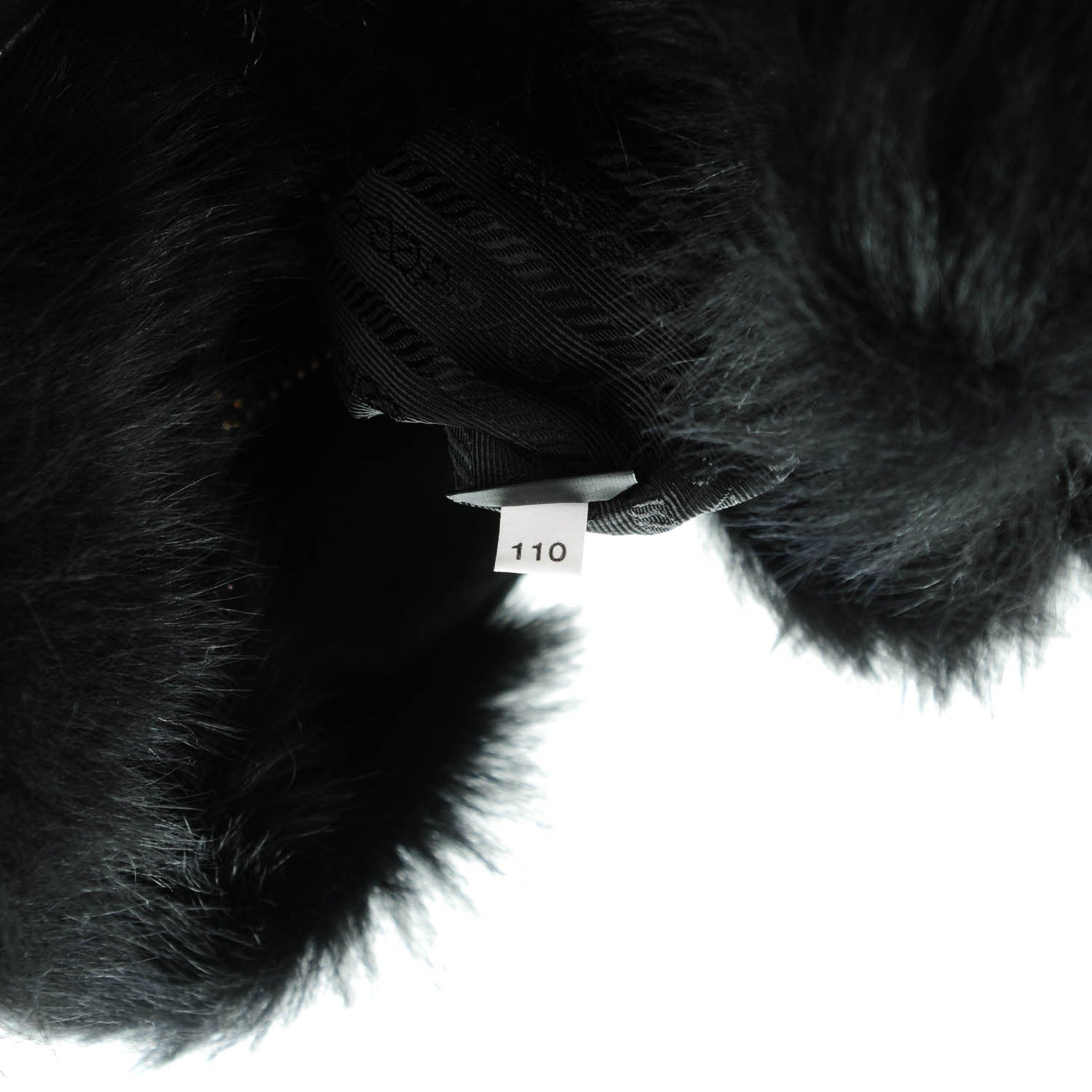 Prada Eco Lapin Faux Fur Handbag Black 9 of 9