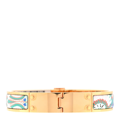 Hermes Enamel Printed Paisley From Paisley Narrow Hinged Bracelet S Miami 2 of 3