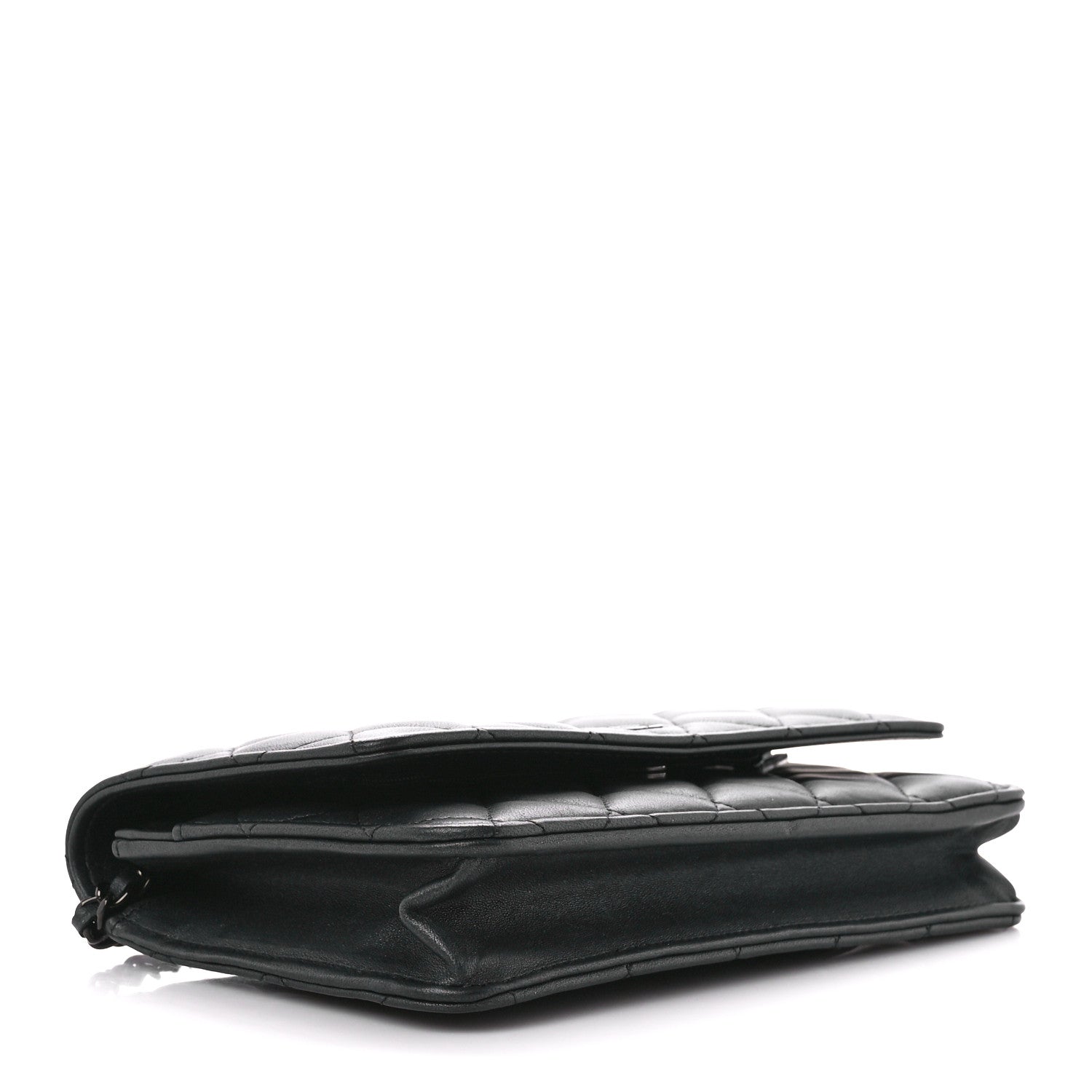 Chanel Lambskin Quilted Wallet On Chain WOC So Black 4 of 15