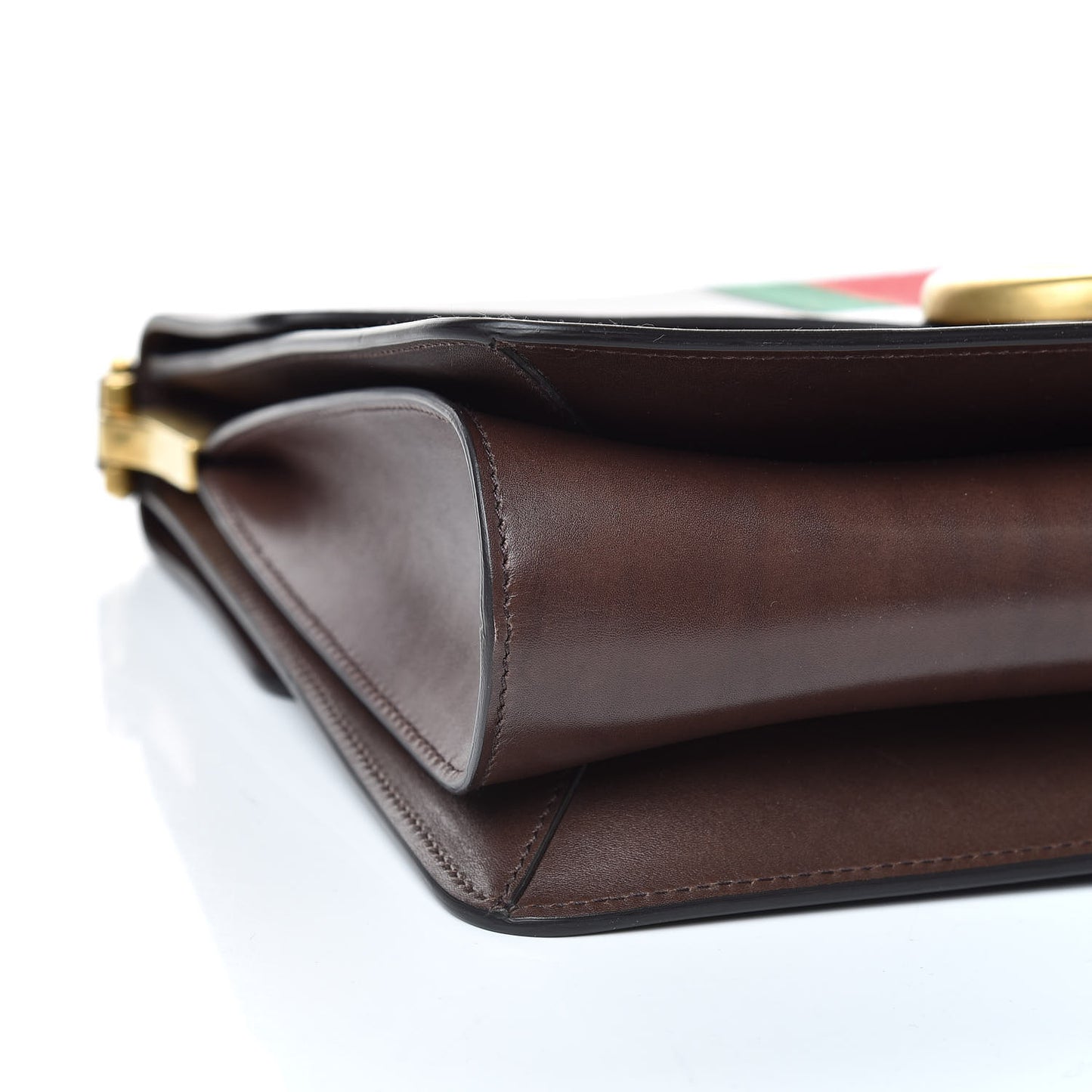Tuscany Lux Calfskin Web GG Marmont Shoulder Bag Fondent