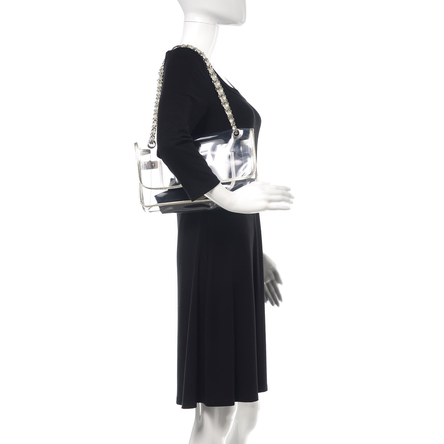 Chanel Vinyl Lambskin Large Naked Flap Silver 2 of 8
