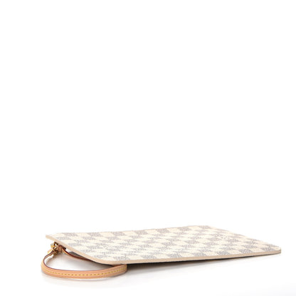 Louis Vuitton Damier Azur Neverfull MM GM Pochette Rose Ballerine 4 of 8