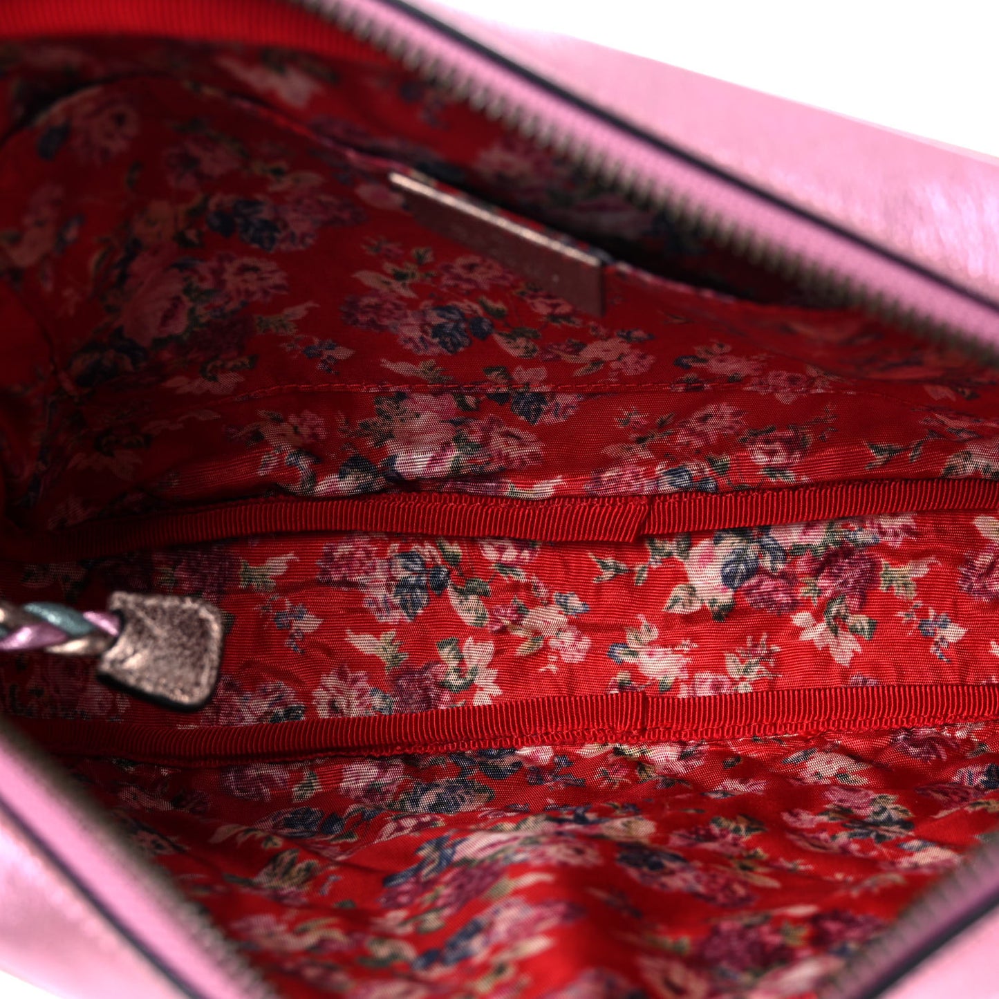 Laminated Nappa Trapuntata Small Zumi Shoulder Bag Rosa Lago Rame