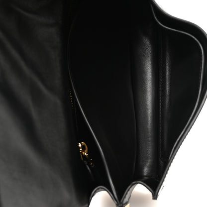 Prada Calfskin Soft Sound Charms Shoulder Bag Black 5 of 10