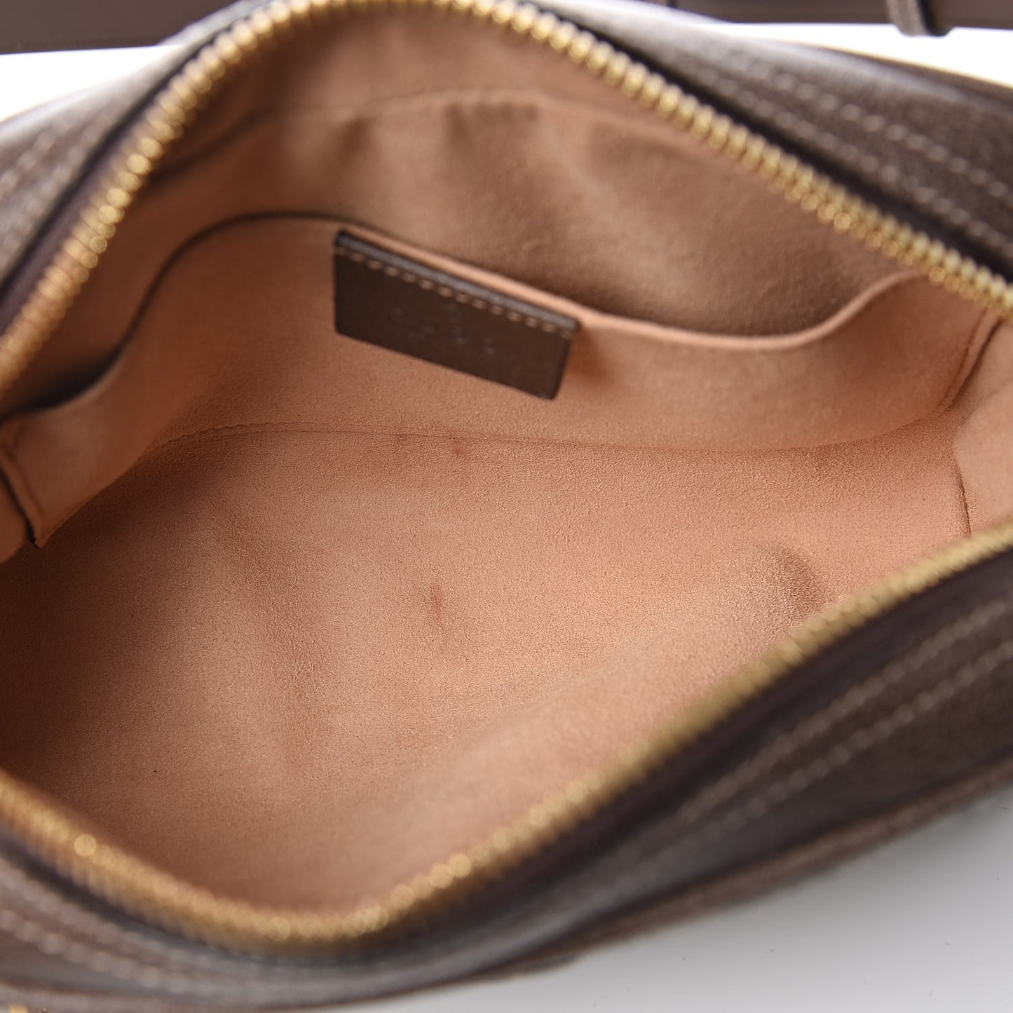GG Supreme Monogram Web Small Ophidia Belt Bag 85 34 Dark Brown