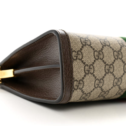 Gucci GG Supreme Monogram Web Small Ophidia Chain Shoulder Bag Brown 8 of 10