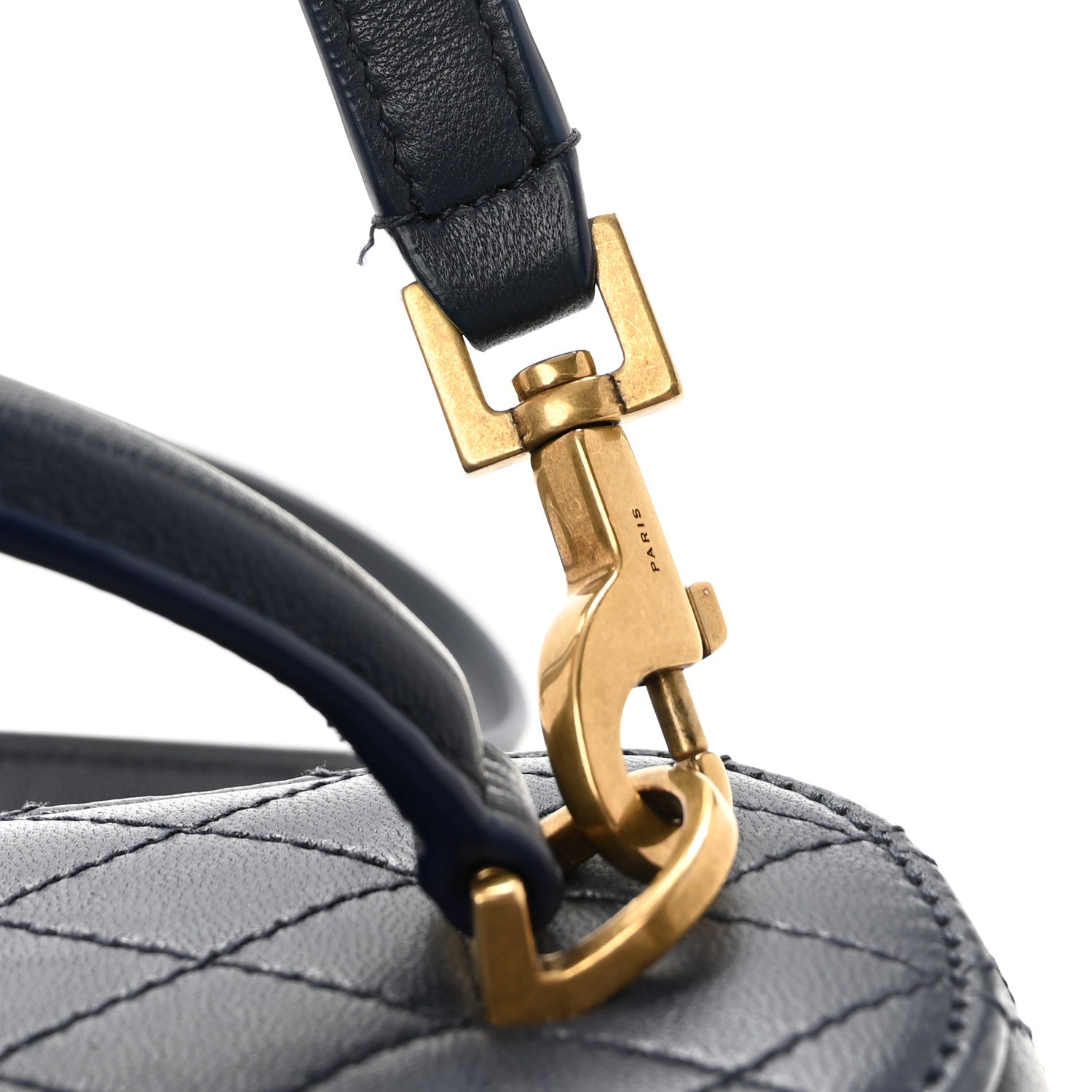 Saint Laurent Lambskin Quilted Mini Gaby Vanity Case Marine 10 of 11