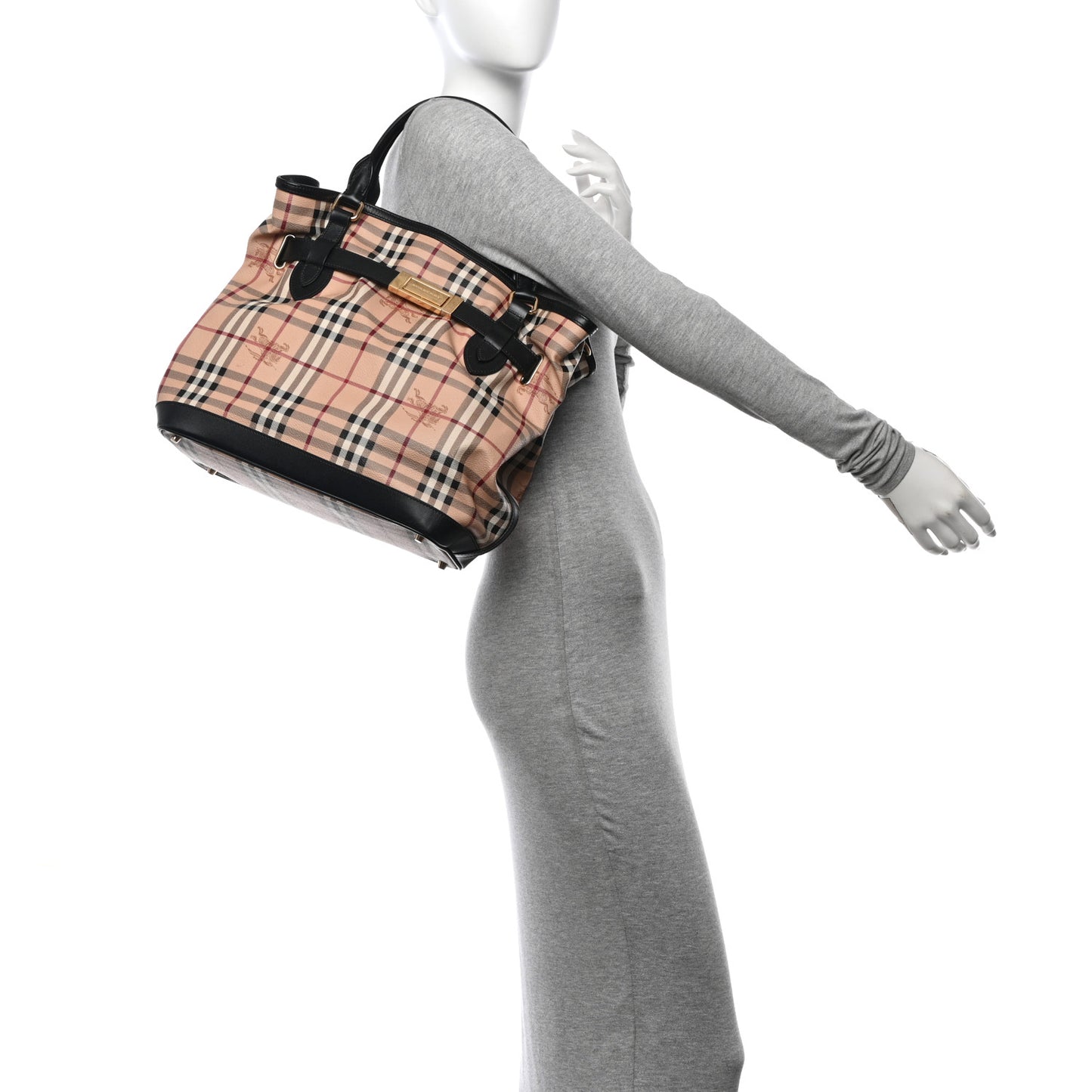 Haymarket Check Medium Golderton Tote Black