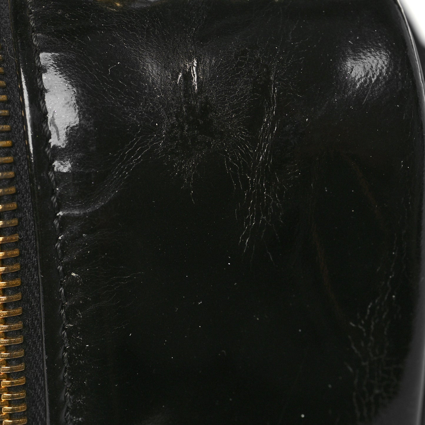 Patent CC Vanity Cosmetic Case Black