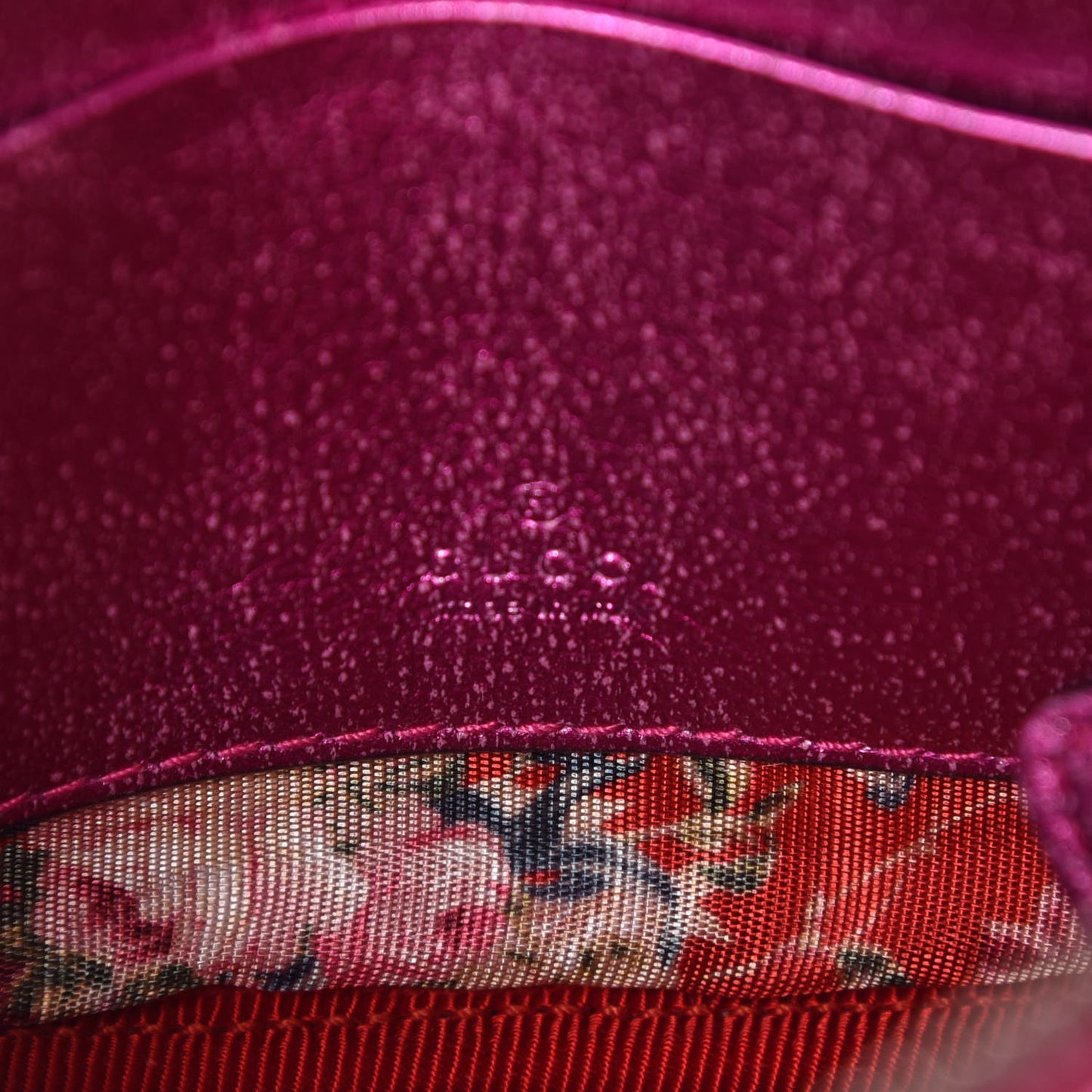 Laminated Nappa Trapuntata Mini Zumi Shoulder Bag Fuxia