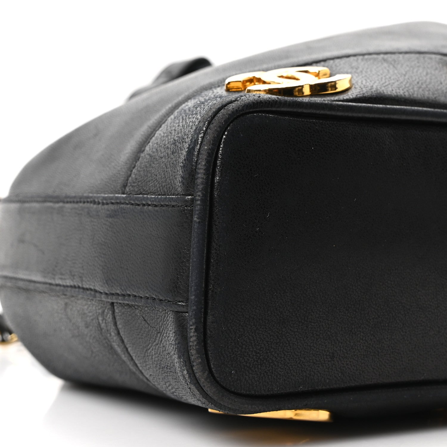 Chanel Lambskin CC Drawstring Shoulder Bag Black 9 of 11